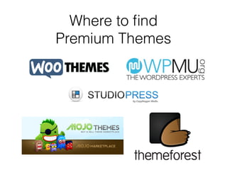 Where to ﬁnd  
Premium Themes
 