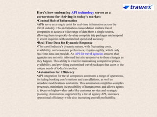 CUSTOM TRAVEL API INTEGRATION | API FOR TRAVEL AGENCIES | PPTX