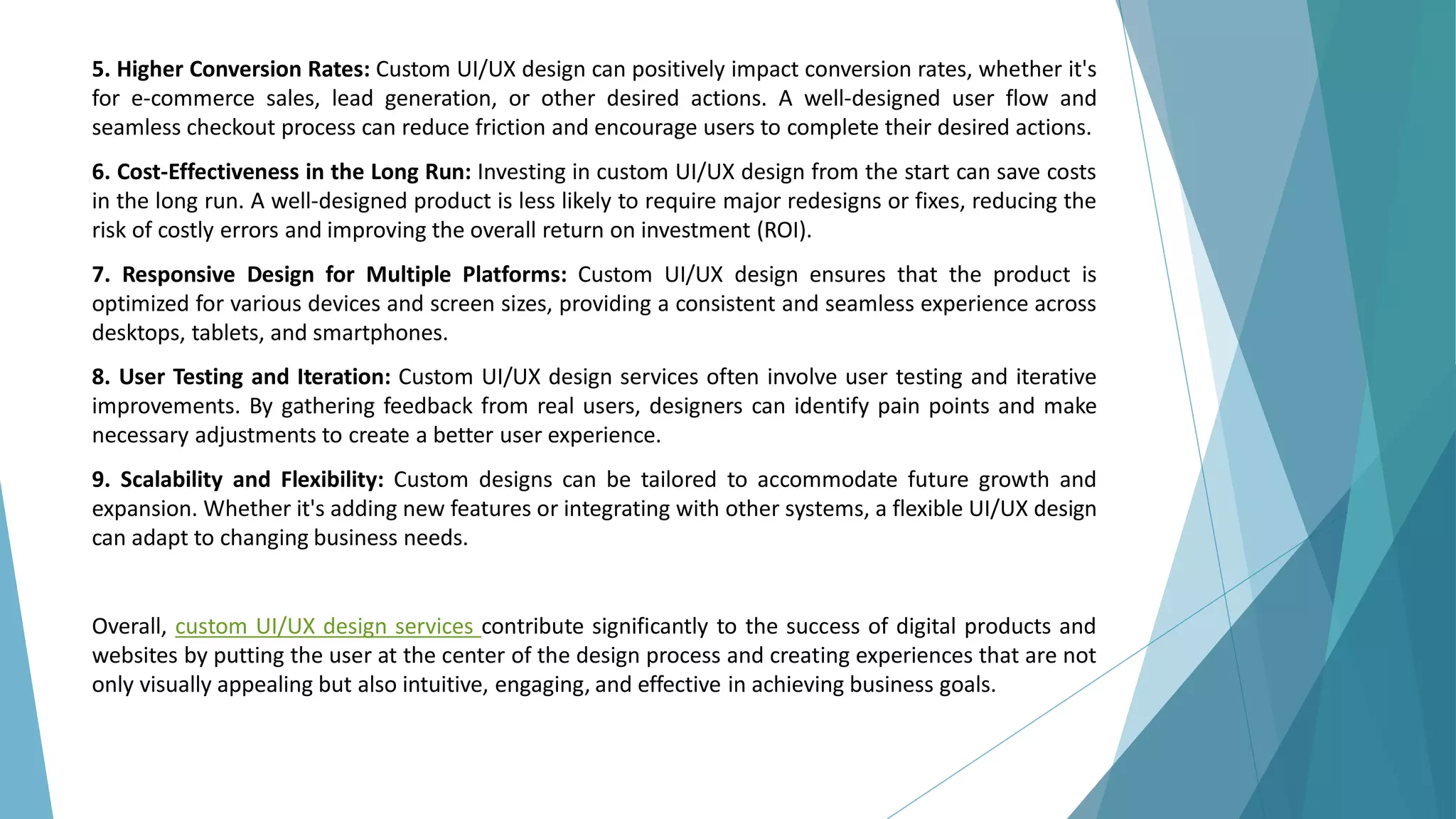 Custom UI/UX Design Services | PPT