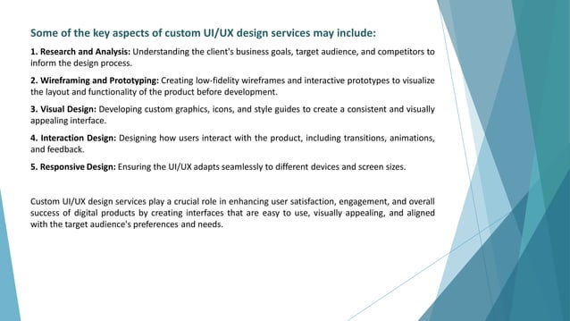 Custom UI/UX Design Services | PPT