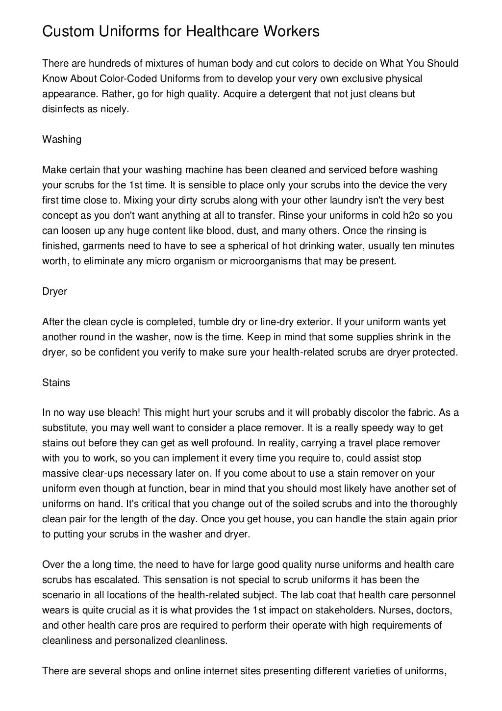 Custom Uniforms for Healthcare Workers