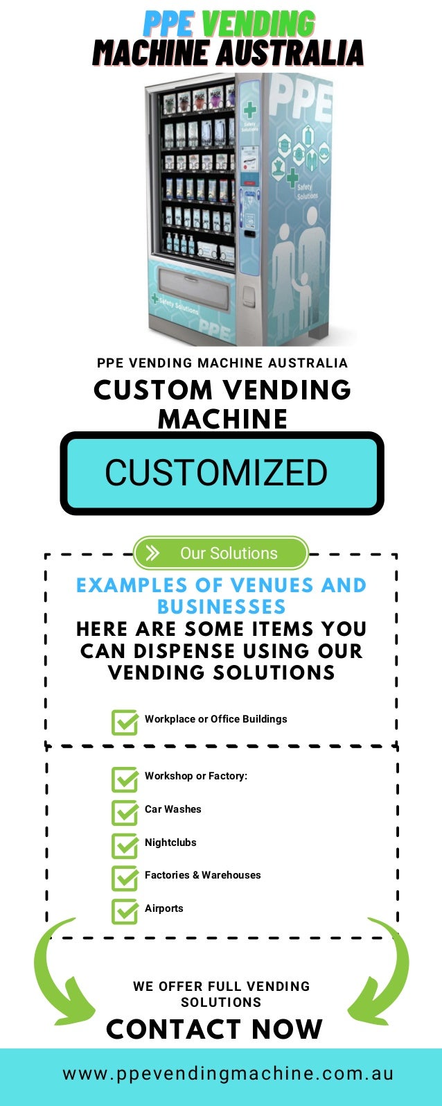 Custom vending machine infographic