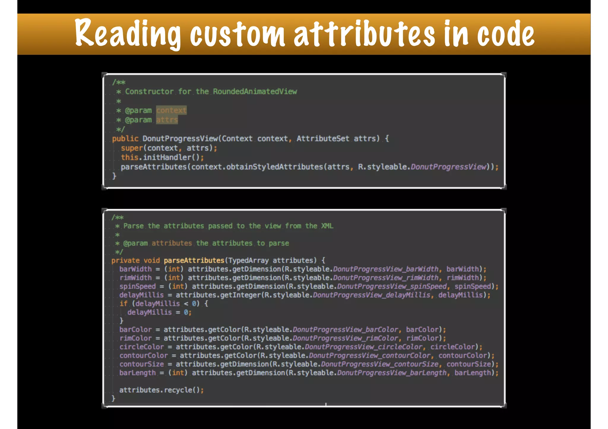 Reading custom attributes in code
 