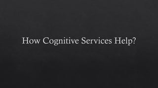 Microsoft Cognitive Services : Custom Vision AI | PPT