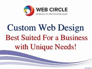 Custom Web Design
Best Suited For a Business
with Unique Needs!

 