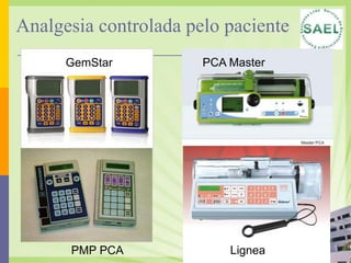 Analgesia controlada pelo paciente
      GemStar          PCA Master




      PMP PCA              Lignea
 