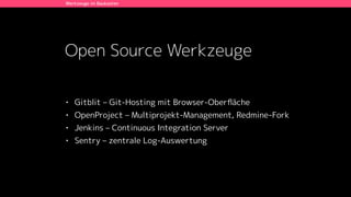Die Vision von cusy
»
cusy ist das Ops in DevOps
«
DevOps is the philosophy of unifying Development
and Operations at the culture, practice and tools
levels, to achieve accelerated and more frequent
deployment of changes to Production.
(Rob England, The IT Skeptic)
 