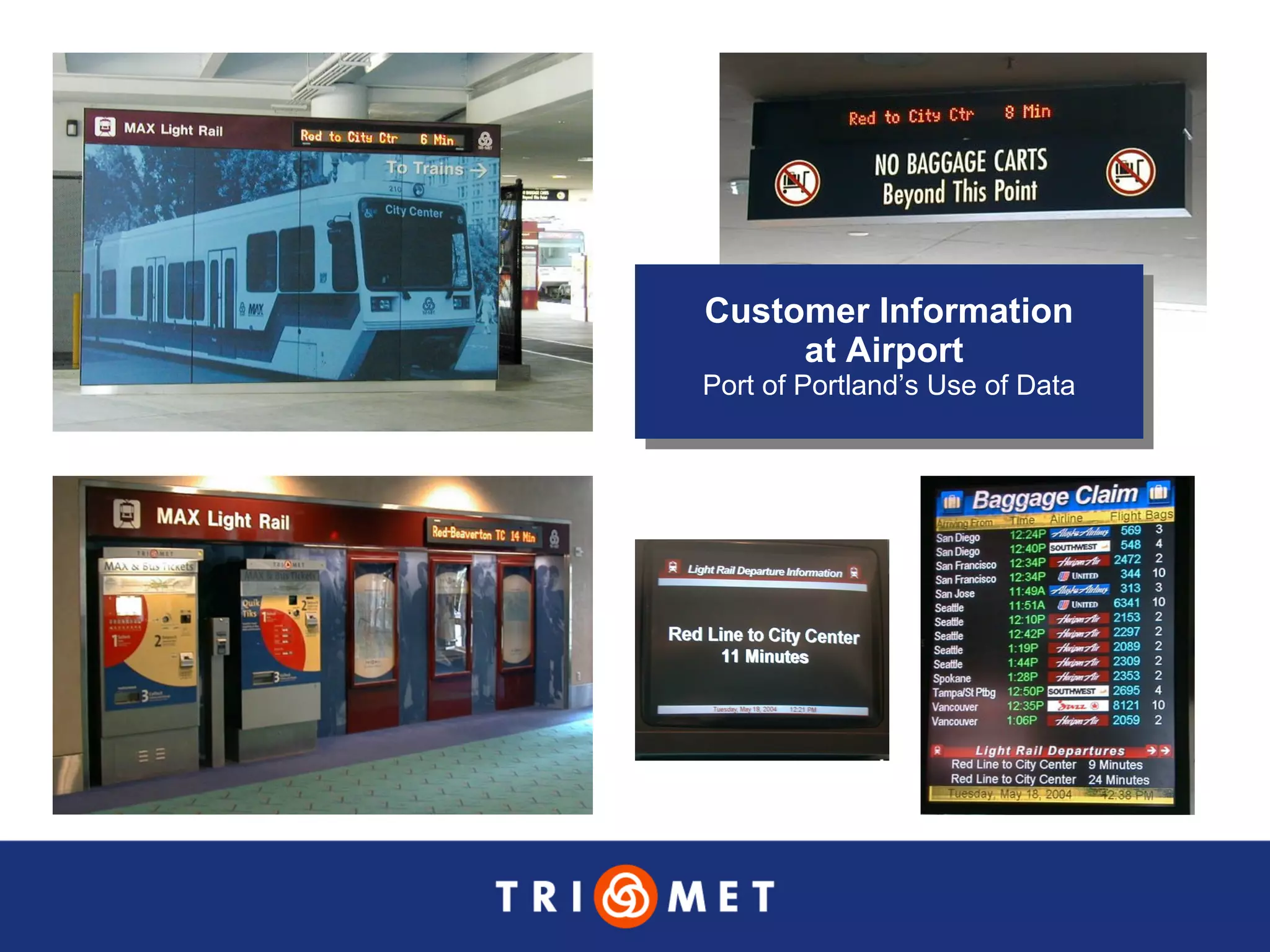 Customer Information at Airport   Port of Portland’s Use of Data 