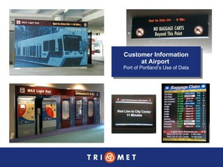 Customer Information at Airport   Port of Portland’s Use of Data 