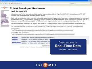 Direct access to Real-Time Data via web services 