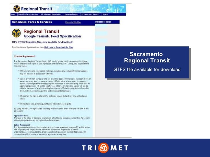 TriMet GTFS and Services 8232008