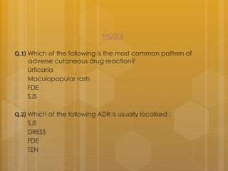 Cutaneous Drug eruptions (part-2).pptxcc | PPTX