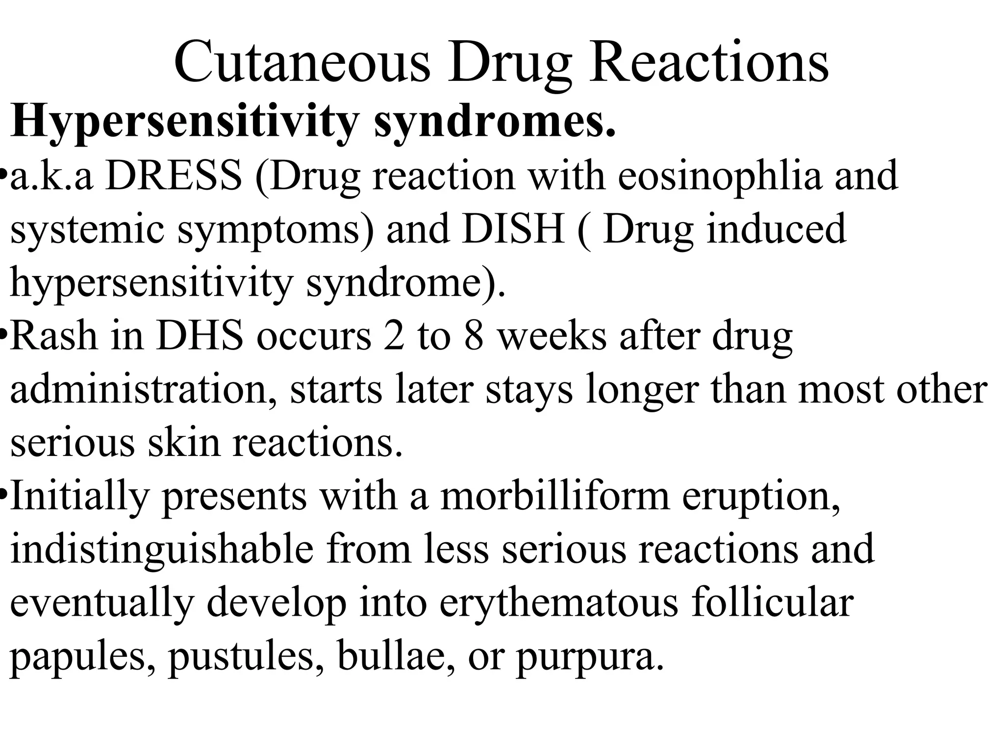 Cutaneous drug reactions | PDF