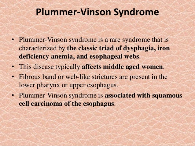 plummer vinson syndrome