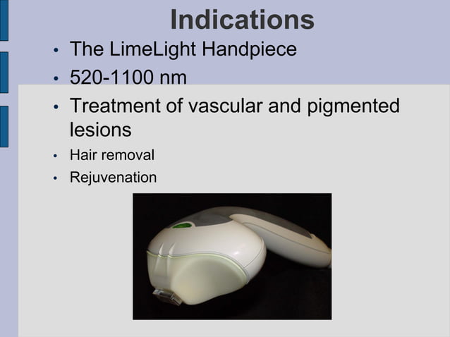 cutera limelight ppt.pdf | Skin and Dermatology | Diseases and Conditions