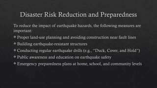 Comprehensive Overview of Earthquake Hazards and Preparedness ...