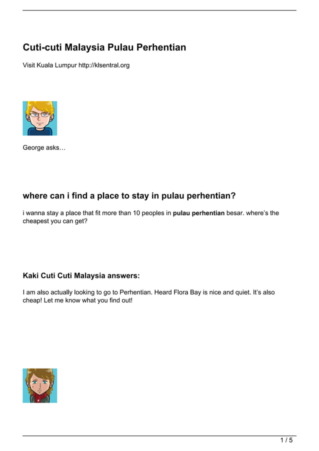 Cuti cuti Malaysia Pulau Perhentian PDF cuti-cuti-malaysia-pulau-perhentian-pdf