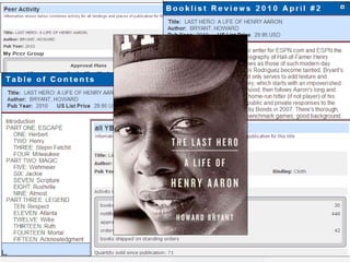 Book Vendors and Workflow Efficiency: Collection Development 
