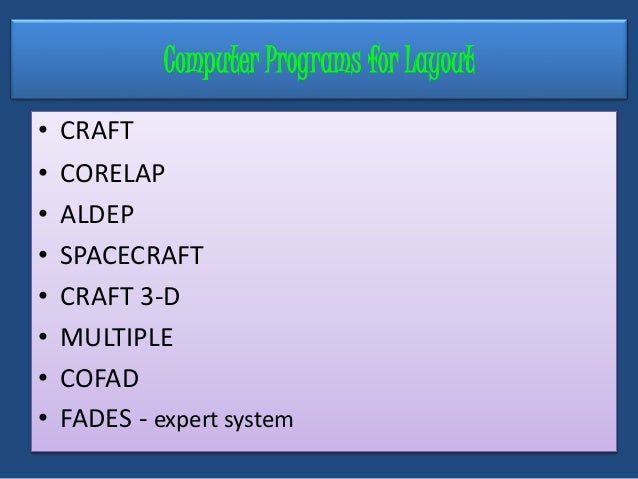 Building layout software