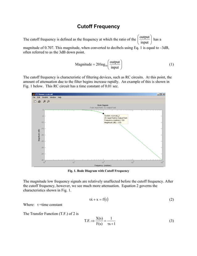 Cutoff frequency | PDF