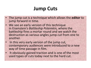 Cut or sequencing,kuleshov effect, colour in film , eastman | PDF
