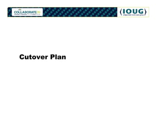 Cutover Plan
 