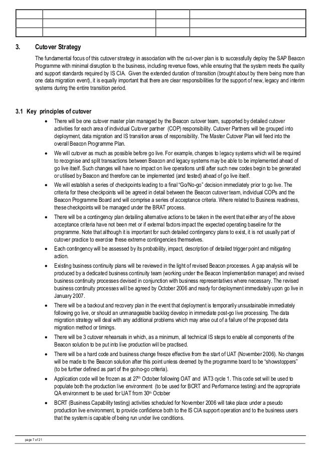 Cutover strategy Legacy to new billing, invoicing engine