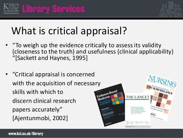 what is critical appraisal of quantitative research