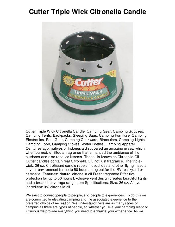Cutter triple wick citronella candle 5 star review, must have!