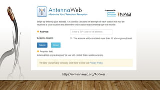 https://antennaweb.org/Address
 