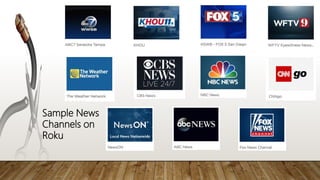 Sample News
Channels on
Roku
 