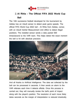 FIFA World Cup 2022 to Use Cutting-edge Technology Throughout Games | PDF