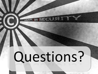Questions?
 