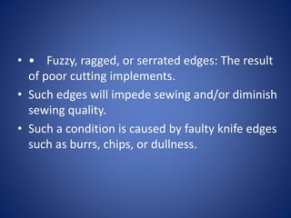 Cutting and sewing quality scenario of ready made garments | PPTX