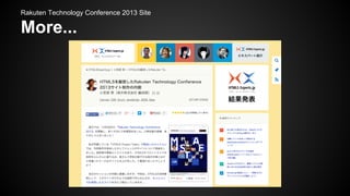 Rakuten Technology Conference 2013 Site

More...

 