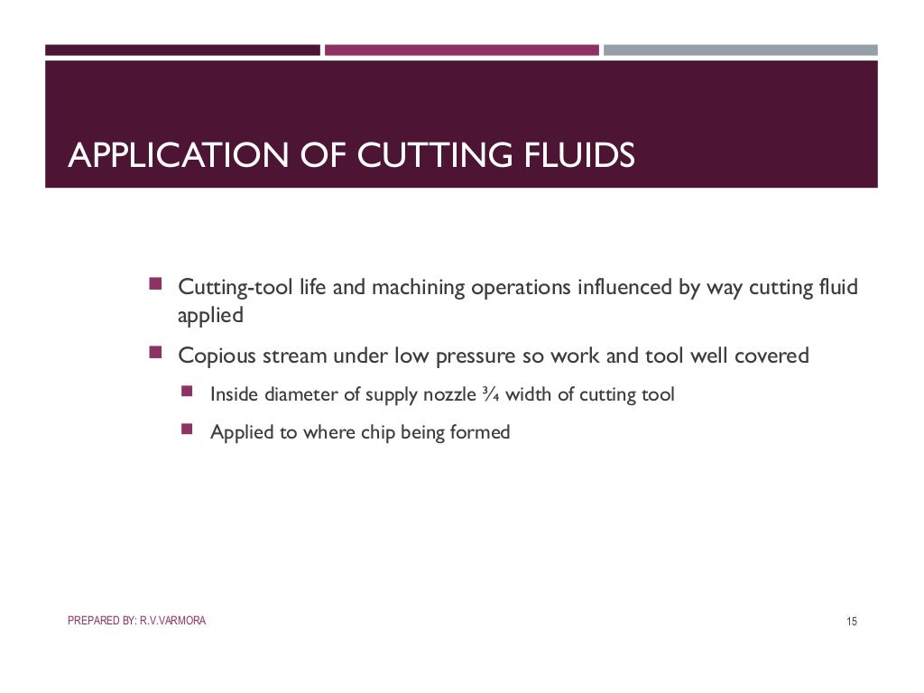 Cutting fluids