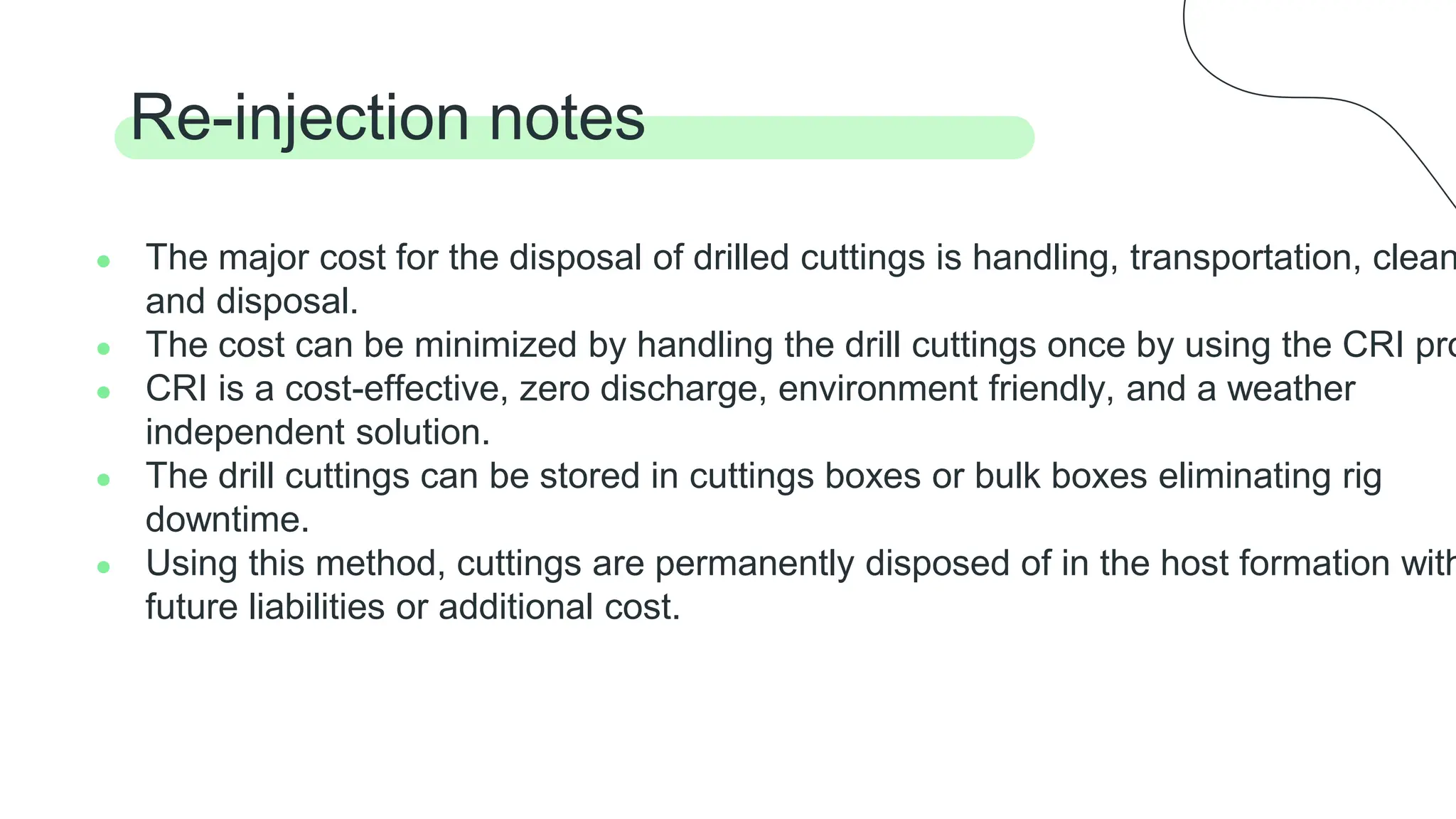 Re Injection Drilling cutting disposal | PPTX