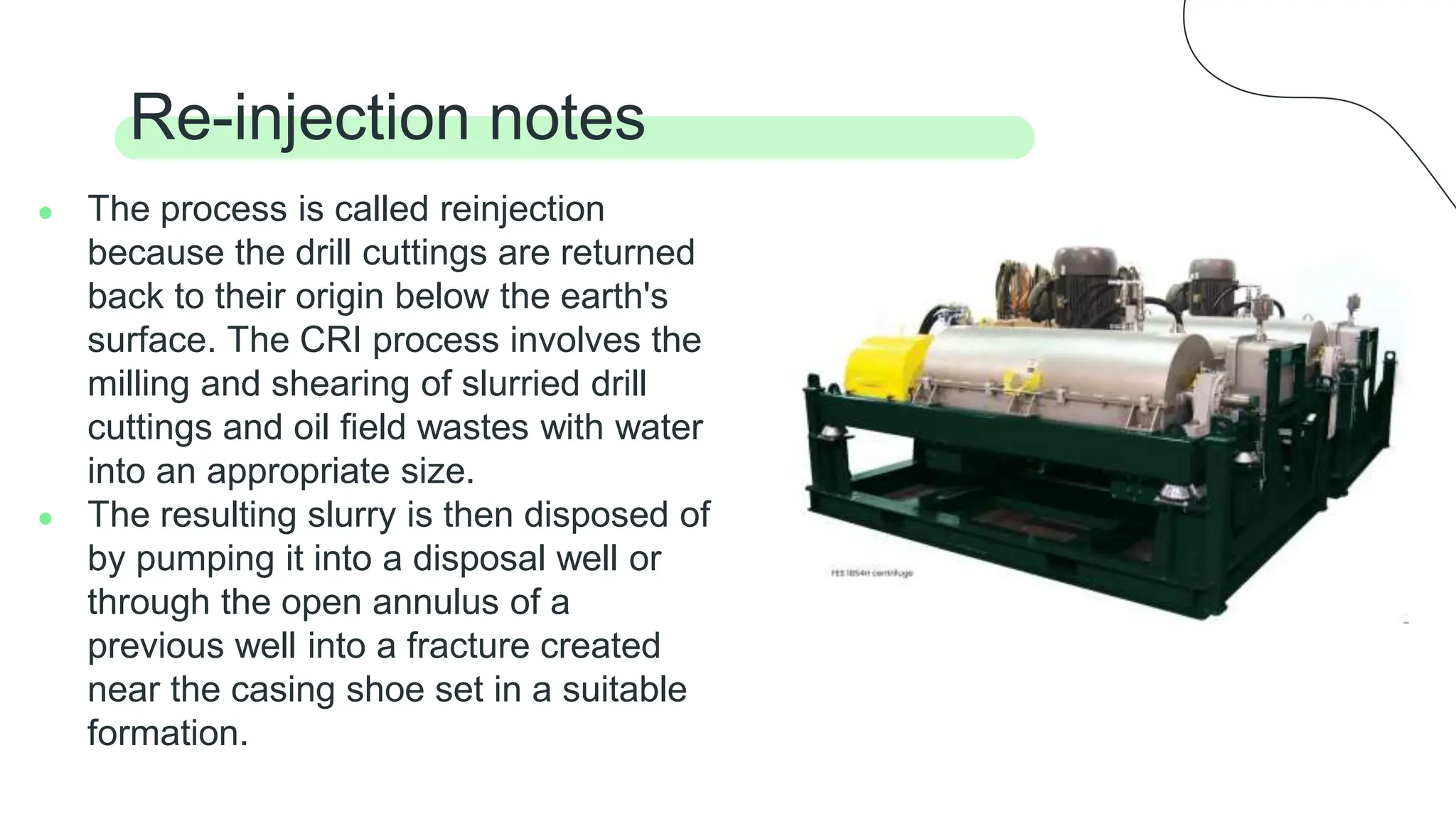 Re Injection Drilling cutting disposal | PPTX