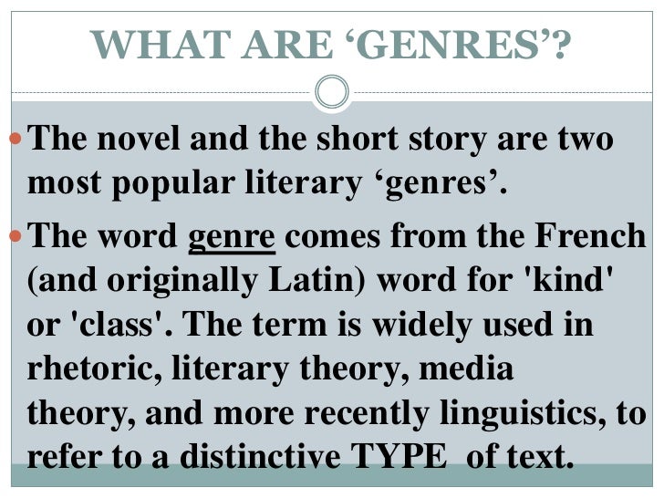 what are genres Cutting the long story short what are genres Cutting the long story short