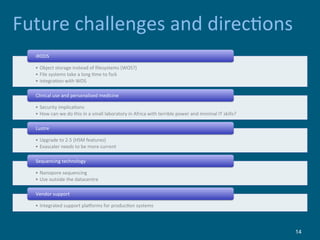 Managing Genomics Data at the Sanger Institute | PDF