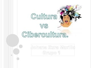 Cultura  vs  Cibercultura. Johana Zura Murillo Grupo 1   