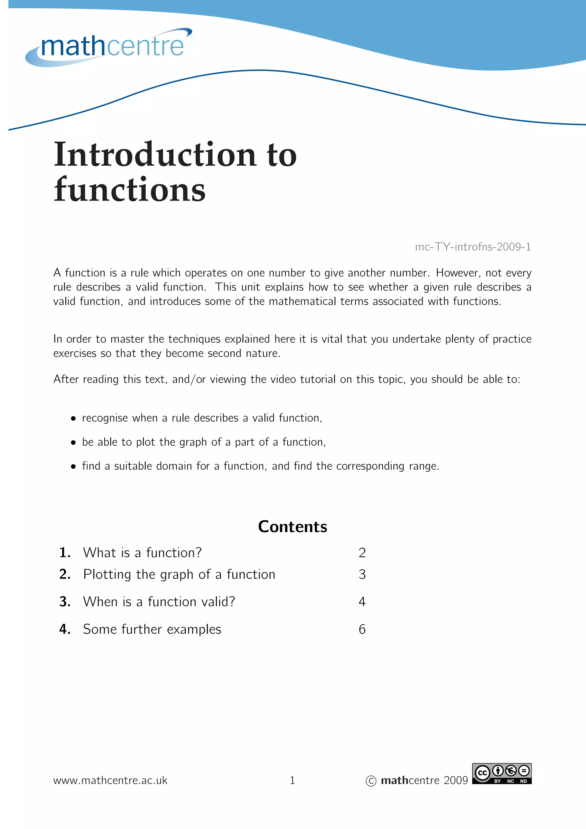 Introduction to Functions | PDF