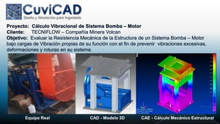 Equipo Real   CAD - Modelo 3D   CAE - Cálculo Mecánico Estructural
 