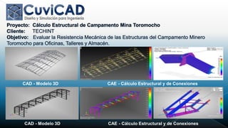 CAD - Modelo 3D   CAE - Cálculo Estructural y de Conexiones




CAD - Modelo 3D   CAE - Cálculo Estructural y de Conexiones
 