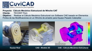 Equipo Real   CAD - Modelo 3D   CAE - Cálculo Mecánico Estructural
 