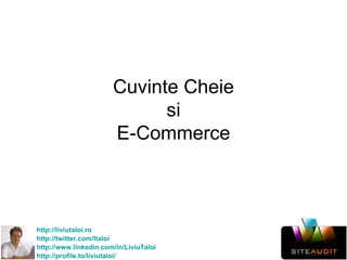 Cuvinte Cheie si E-Commerce 