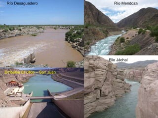 PROF. MARY SUASNÁBAR
Río Desaguadero Río Mendoza
Río Jáchal
Embalse El Ullún – San Juan
 