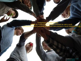 Competenţe şi abilităţi sociale : Abilităţi de muncă în grup: membră a echipei de volei a şcolii,  p articipare frecventă la proiecte şi seminarii care presupun o bună colaborare cu alţi Uploaded on  August 3, 2008 by  Sunshine Rabbit   