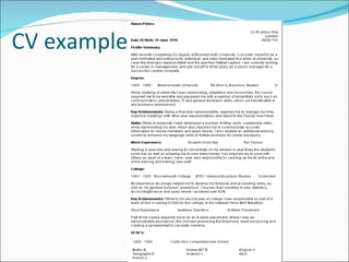 CV example 