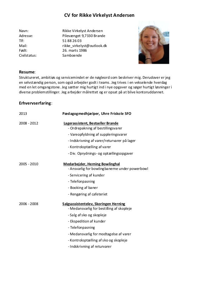 Danish resume
